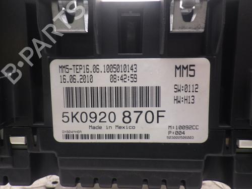 Instrument cluster VW GOLF VI Variant (AJ5) 1.4 TSI | BP31666500C47