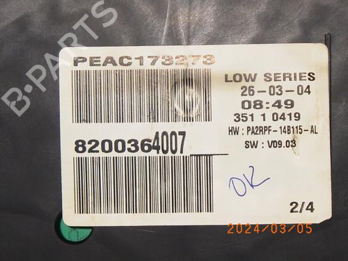 Instrument cluster RENAULT MEGANE II (BM0/1_, CM0/1_) 1.6 16V (BM0C, CM0C) | BP17060661C47 