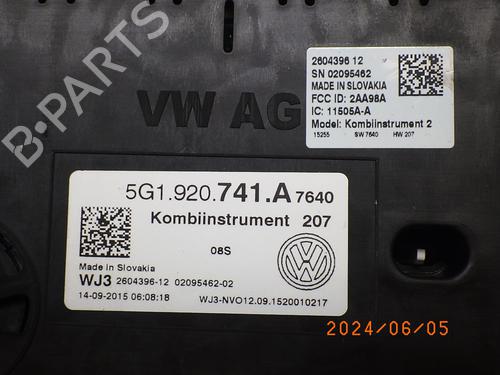 Instrument cluster VW GOLF VII (5G1, BQ1, BE1, BE2) 1.6 TDI | BP18074983C47