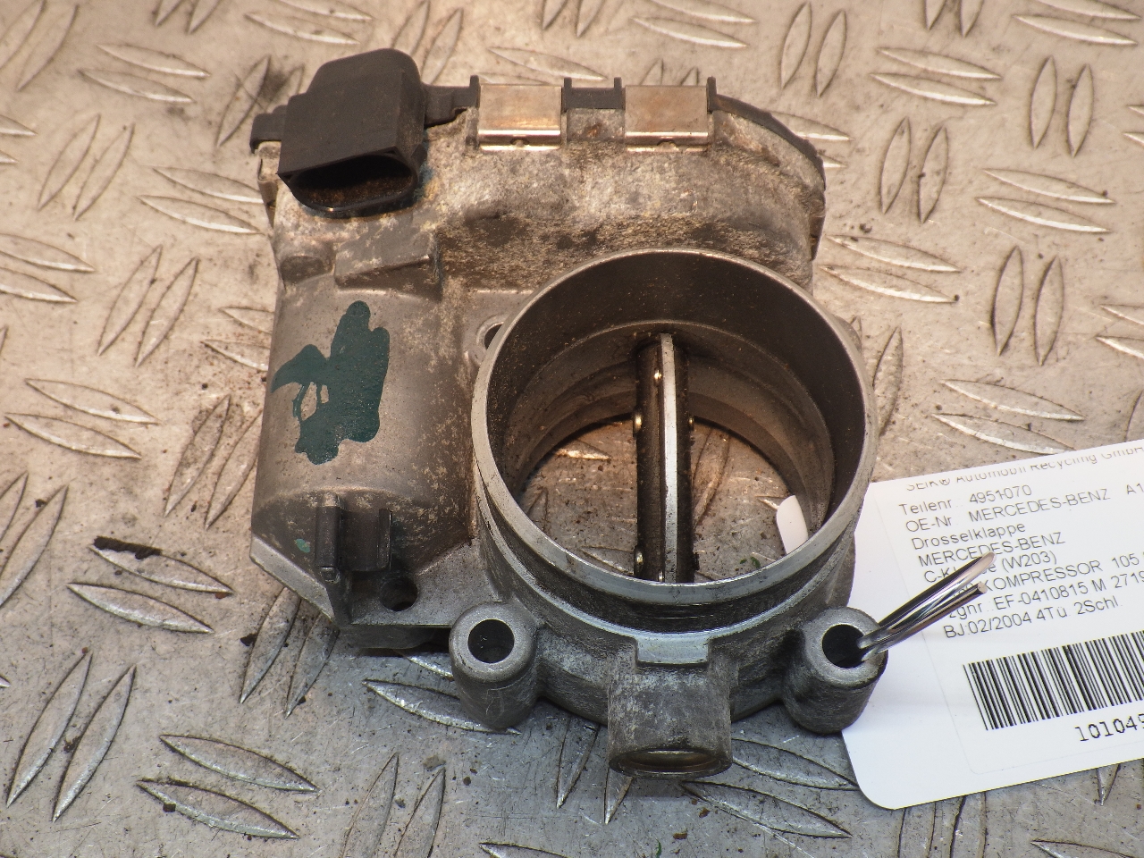 Throttle body MERCEDESBENZ CCLASS (W203) C 180 Kompressor (203.046