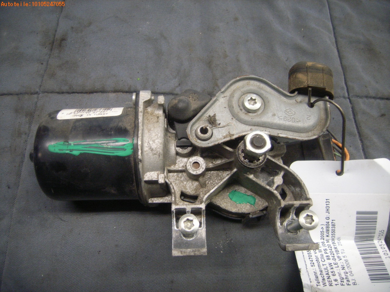 Front wiper motor RENAULT CLIO III (BR0/1, CR0/1) 1.6 16V (BR09, BR0T