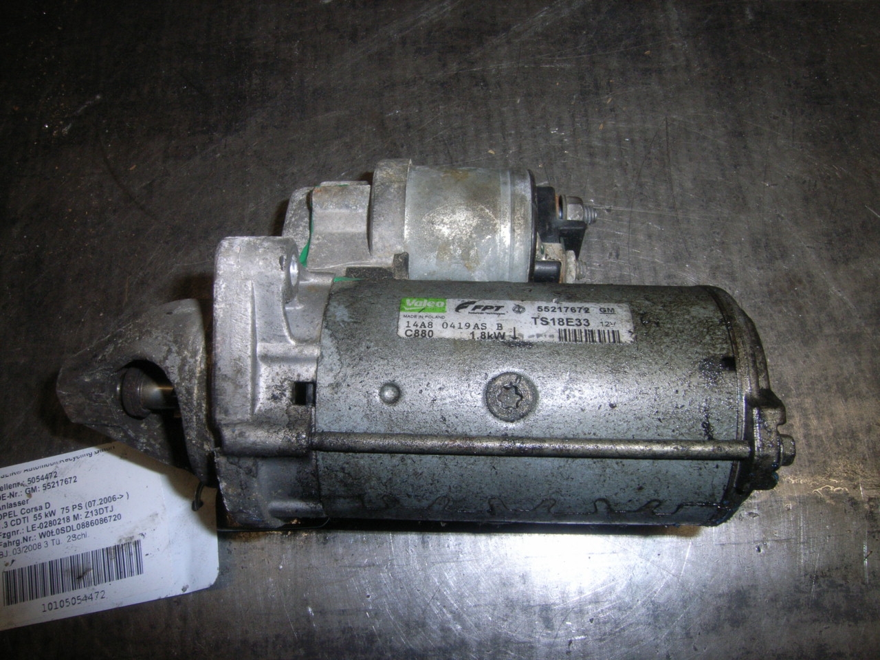 Starter Anlasser NEU Opel Combo Corsa C D Astra H Meriva Tigra Agila 1,3 CDTI