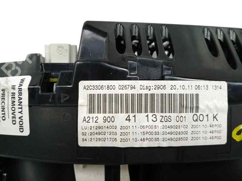 Instrument cluster MERCEDES-BENZ E-CLASS Coupe (C207) E 220 CDI / d (207.302, 207.301) | BP23959240C47 