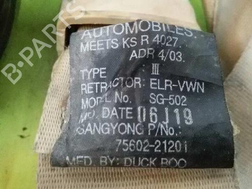 Rear right seatbelt SSANGYONG RODIUS I 2.7 Xdi 4WD | BP6626421I28