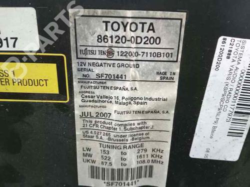 Bilradio TOYOTA YARIS (_P9_)  | BP3276041E6 