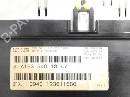 Instrument cluster MERCEDES-BENZ M-CLASS (W163)  | BP12427825C47 