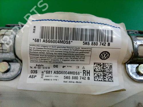 Right curtain airbag VW GOLF VI (5K1)  | BP3276945C12 