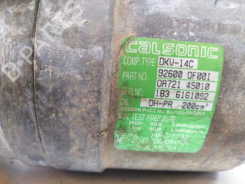 AC compressor NISSAN TERRANO II (R20)  | BP8060712M34 