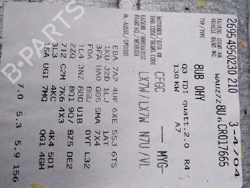 Rear right window mechanism AUDI Q3 (8UB, 8UG) 2.0 TDI | BP6549455C25 