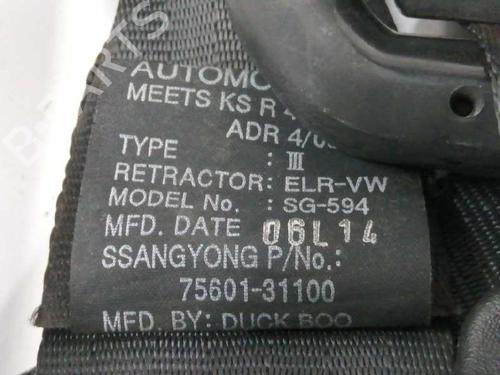 Rear left seatbelt SSANGYONG ACTYON I 200 Xdi 4WD | BP9057442I29