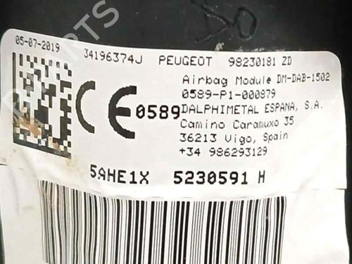 Driver airbag PEUGEOT 3008 II SUV (MC_, MR_, MJ_, M4_) 1.5 BlueHDi 130 | BP26299721C9 