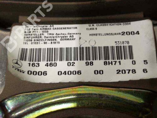 Driver airbag MERCEDES-BENZ M-CLASS (W163) ML 400 CDI (163.128) | BP4701400C9 