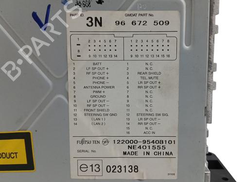 Radio CHEVROLET CAPTIVA (C100, C140)  | BP18099407E6 