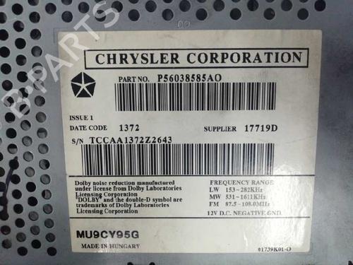 Radio CHRYSLER PT CRUISER (PT_) 2.2 CRD | BP7019225E6 