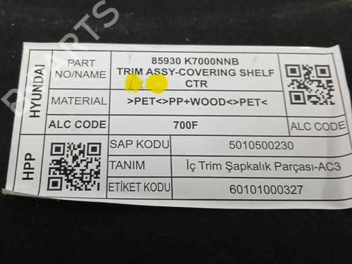 Hattehylde HYUNDAI i10 III (AC3, AI3) 1.2 MPi | BP23960354C85 