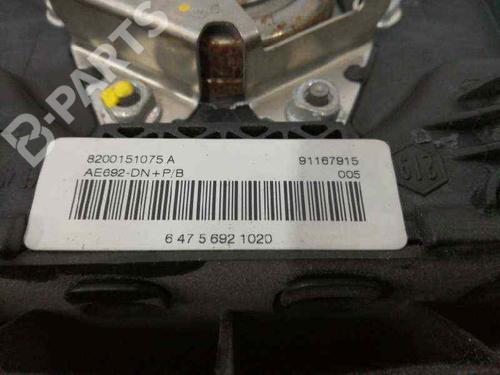 Driver airbag PEUGEOT 206 Hatchback (2A/C) 1.9 D | BP6512115C9 