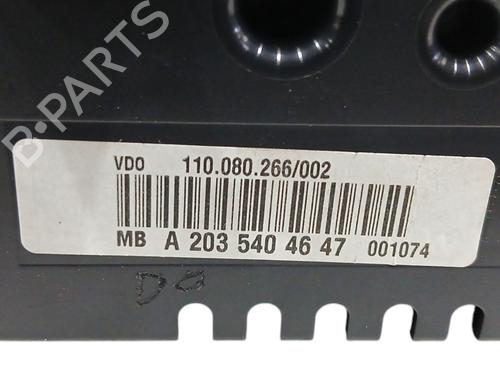 Instrument cluster MERCEDES-BENZ C-CLASS (W203) C 180 Kompressor (203.046) | BP20166167C47 