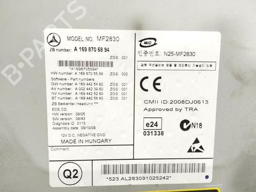 Bilradio MERCEDES-BENZ B-CLASS Sports Tourer (W245)  | BP10657794E6