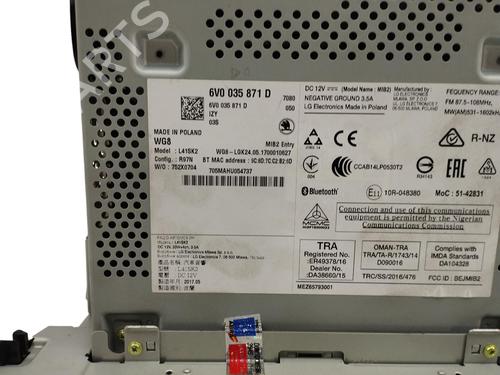 Radio SKODA FABIA III Estate (NJ5) 1.0 | BP16955300E6 