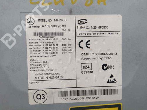 Radio MERCEDES-BENZ A-CLASS (W169)  | BP9372130E6 