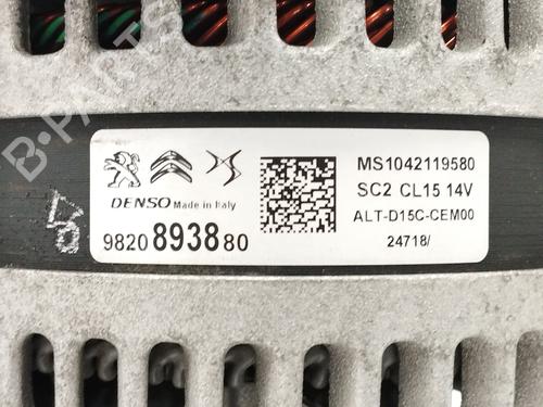 Alternator PEUGEOT 2008 I (CU_) 1.5 BlueHDI 120 | BP12443108M7 