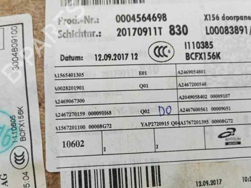 Front left panel MERCEDES-BENZ GLA-CLASS (X156) GLA 200 CDI / d (156.908) | BP23960553C58 