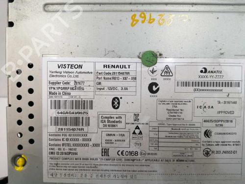 Radio RENAULT CLIO IV (BH_) 1.5 dCi 75 | BP6096158E6