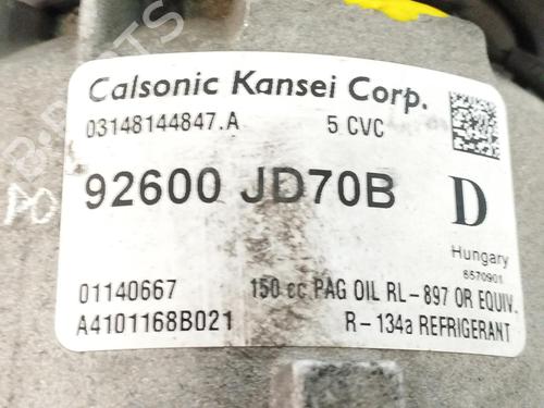 AC compressor NISSAN QASHQAI / QASHQAI +2 I (J10, NJ10, JJ10E) 2.0 dCi | BP11397655M34 
