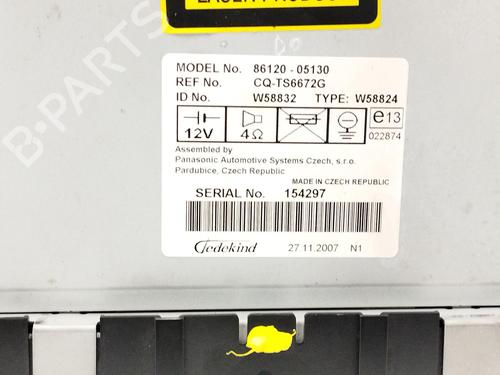 Radio TOYOTA AVENSIS Saloon (_T25_)  | BP12429162E6 