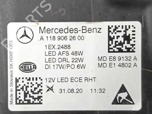 Right headlight MERCEDES-BENZ CLA (C118) CLA 250 e (118.386) | BP30338232C29