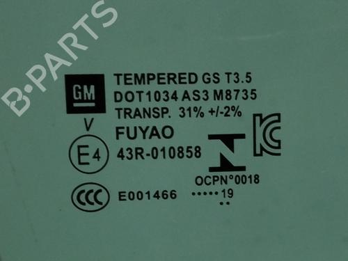 Rear left door window OPEL ASTRA K (B16) | BP13700535C20