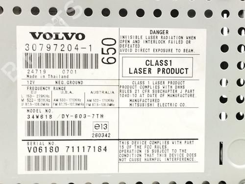 Radio VOLVO S60 I (384) 2.4 D | BP12427580E6
