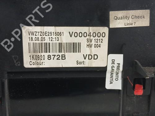 Instrument cluster VW GOLF V (1K1) 1.9 TDI | BP29828643C47 