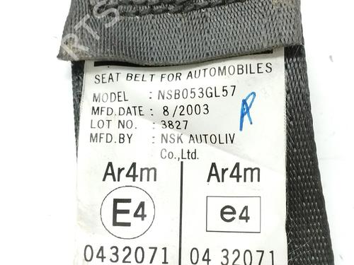 Sikkerhetsbelte bak venstre HONDA ACCORD VII (CL, CN) 2.2 i-CTDi (CN1) | BP11687309I29 