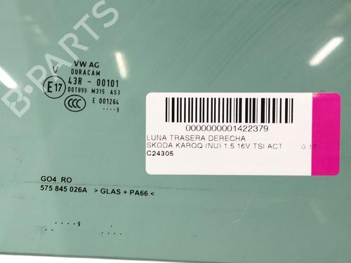 Rear right door window SKODA KAROQ (NU7, ND7) 1.5 TSI | BP16376773C21