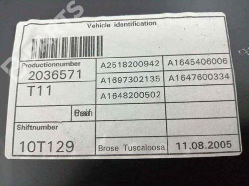 Rear left window mechanism MERCEDES-BENZ M-CLASS (W164) ML 300 CDI 4-matic (164.121) | BP5015672C24 