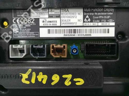 Display monitor RENAULT CAPTUR I (J5_, H5_) 1.5 dCi 110 | BP23960121C48