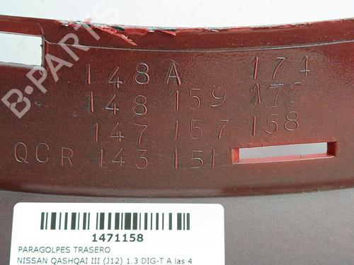 Rear bumper NISSAN QASHQAI III (J12) 1.3 DIG-T All-wheel Drive | BP29730525C8 