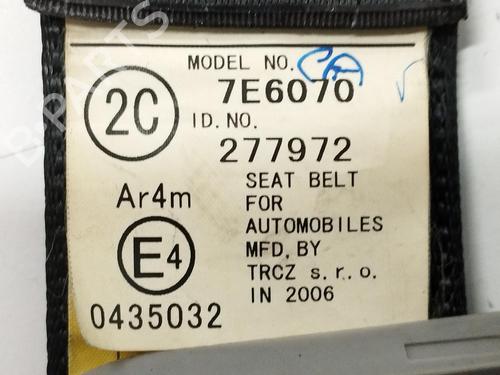 Rear center seatbelt TOYOTA YARIS (_P9_) 1.3 VVT-i (SCP90_, SCP90R) | BP11285348I27 