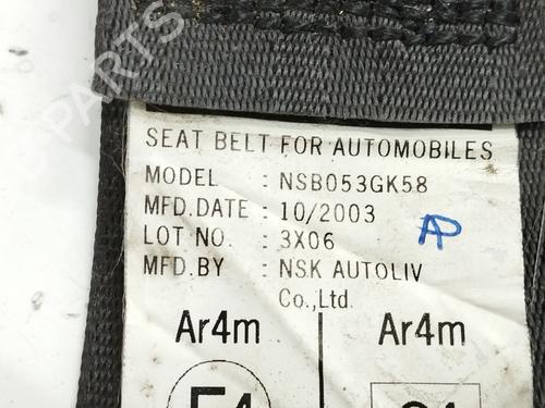 Rear center seatbelt HONDA ACCORD VII (CL, CN) 2.2 i-CTDi (CN1) | BP11687308I27 