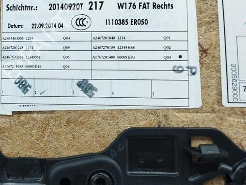 Front right panel MERCEDES-BENZ A-CLASS (W176) A 180 CDI / d (176.012) | BP16376762C59 