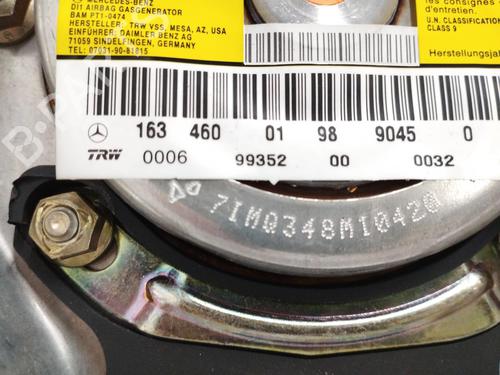 Driver airbag MERCEDES-BENZ M-CLASS (W163) ML 270 CDI (163.113) | BP12427896C9