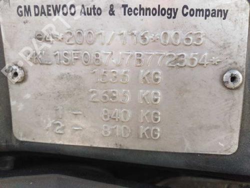 Left taillight CHEVROLET AVEO / KALOS Hatchback (T200) 1.4 16V | BP7833838C34