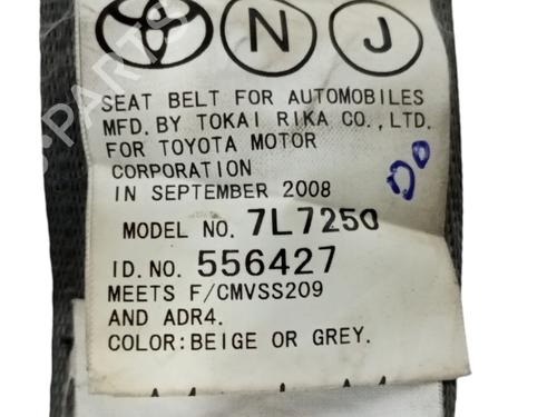 Rear right seatbelt TOYOTA PRIUS Liftback (_W2_) 1.5 Hybrid (NHW20_, NHW20R) | BP21126685I28 