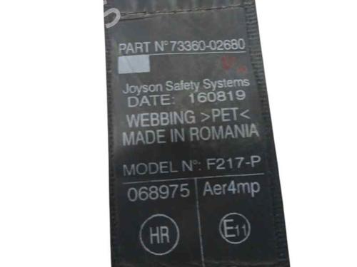 Rear right seatbelt TOYOTA COROLLA Hatchback (_E21_, _EA1_, _EH1_) 1.8 Hybrid (ZWE211, ZWE219) | BP27573323I28 