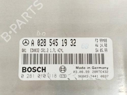 Engine control unit (ECU) MERCEDES-BENZ A-CLASS (W168) A 170 CDI (168.008) | BP10529518M57 