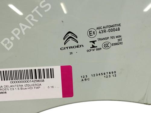 Front left door window CITROËN C3 / C3 ORIGIN III (SX)  | BP17064826C18 