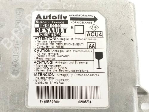 ECU airbags RENAULT MEGANE II Coupé-Cabriolet (EM0/1_) | BP10809368M53