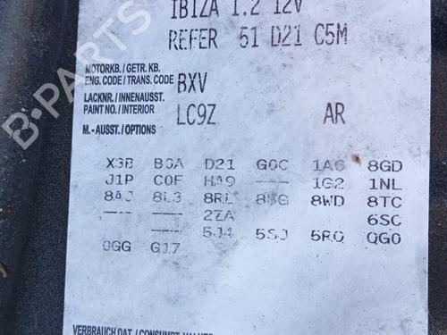 Felga SEAT IBIZA III (6L1)  | BP30587605C45 