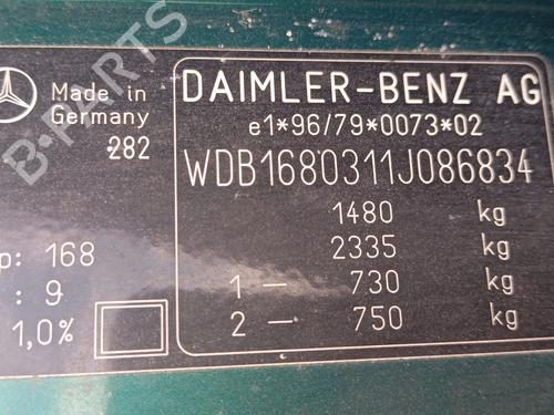 Front left window mechanism MERCEDES-BENZ A-CLASS (W168) A 140 (168.031, 168.131) | BP24417512C22 